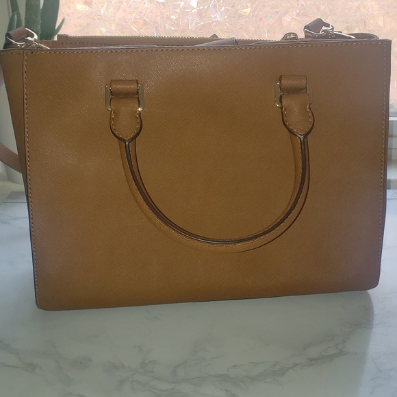 Michael Kors Brown Leather Crossbody Purse - Picture 3 of 4